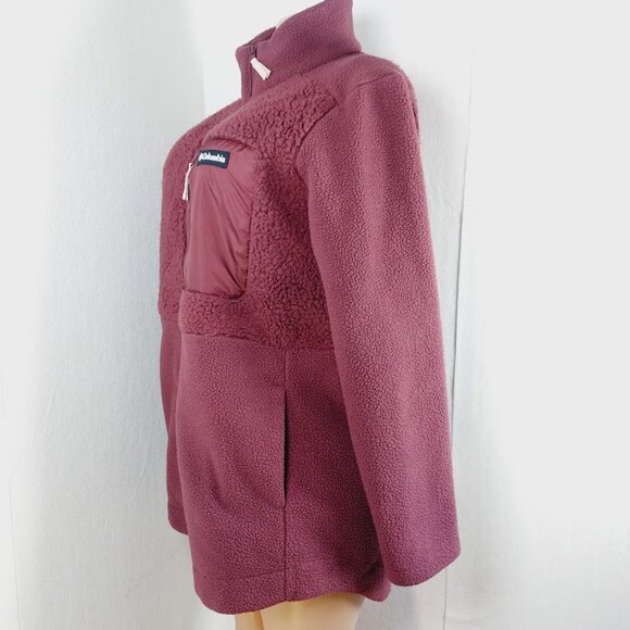 Columbia Women's Brown Lodge Sherpa Thermal Full Zip Fleece Jacket Size L - Picture 6 of 15